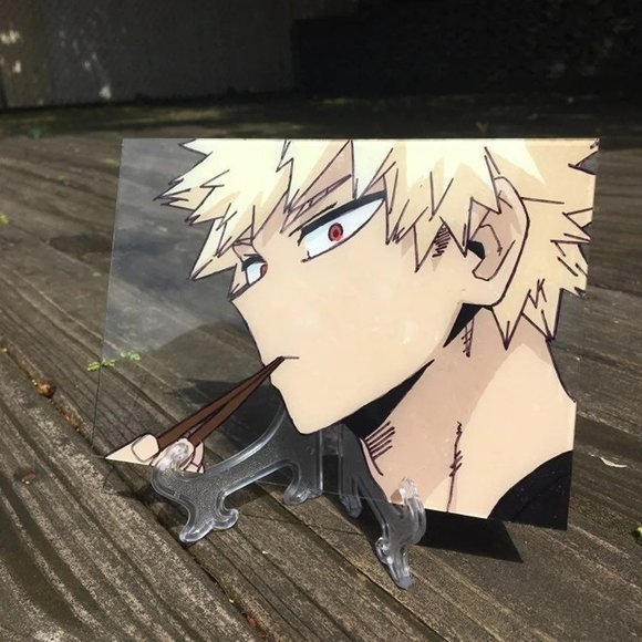 MHA Bakugo Katsuki Glass Painting - Picture 3 of 5